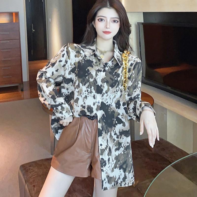 Áo Sơ Mi Dài Tay Dáng Rộng Thiết Kế Thanh Lịch Thời Trang