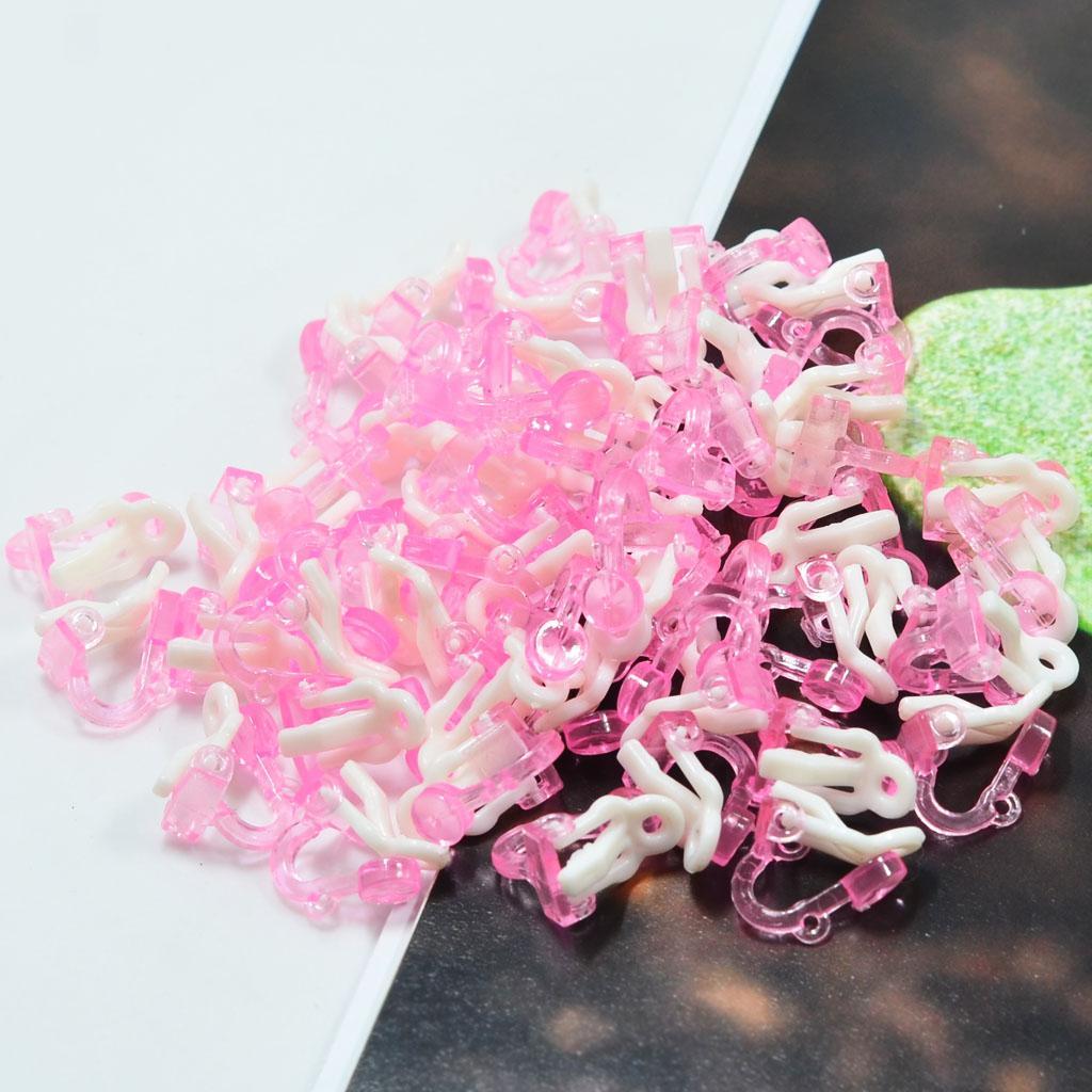 50pcs Ear Clips  Piercing Earring Base For DIY Children Kids Earring