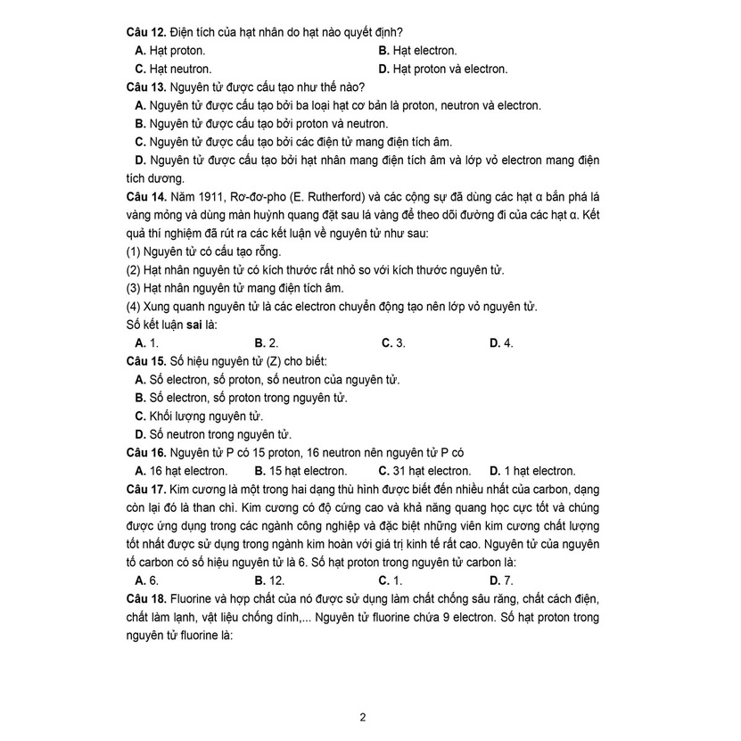  Ngân Hàng 2000 Câu Trắc N Ngân Hàng 2000 Câu Trắc Nghiệm Khoa Học Tự Nhiên Lớp 7 - Theo Chương Trình GDPT Mới - OP