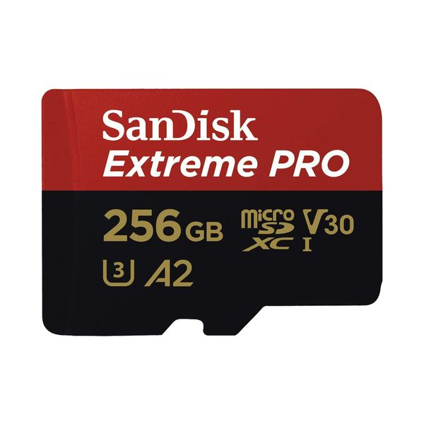 Thẻ Nhớ MicroSDXC SanDisk Extreme Pro V30 U3 4K A2 256GB R170MB/s W90MB/s (Đen đỏ) Hàng Chính Hãng