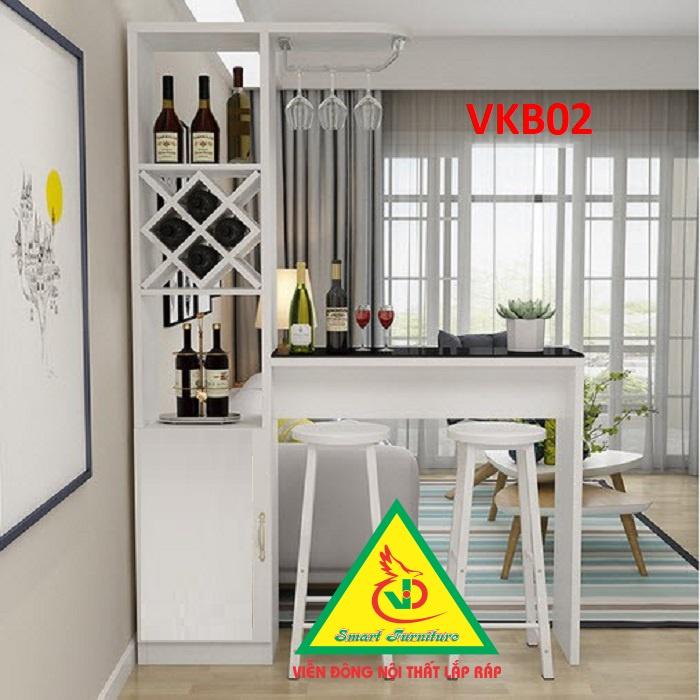 Quầy bar mini kết hợp tủ rượu VKB02 - Nội thất lắp ráp Viendong Adv