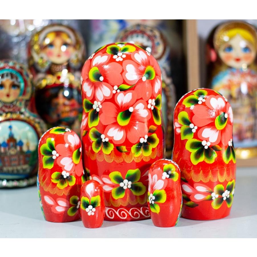 BỘ BÚP BÊ NGA MATRYOSHKA 5 LỚP 15CM VÀ 18CM HOA VĂN "PHONG CẢNH MATXCOVA" CỰC ĐẸP VÀ SANG TRỌNG, ĐỘC ĐÁO