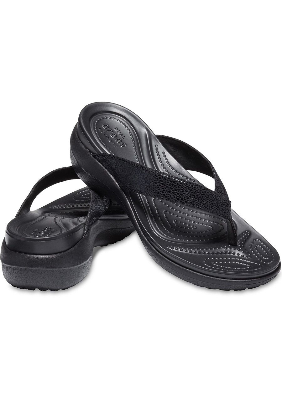 Dép Kẹp Thời Trang Nữ Crocs Màu Đen 205782-060