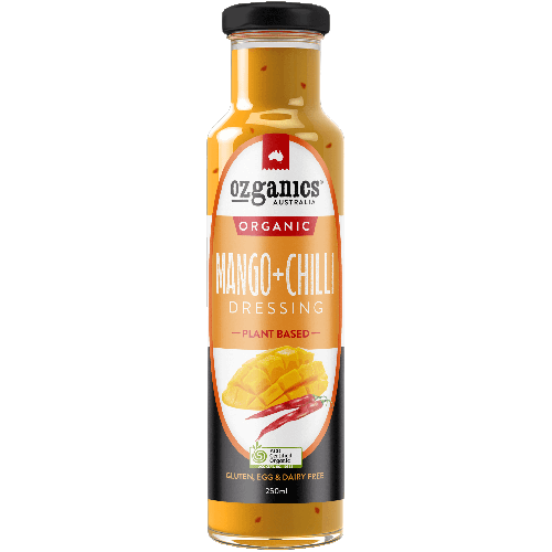 Sốt Salad Hữu Cơ Xoài Ớt Ozganics - Mango &amp; Chilli Dressing Chai 250ml