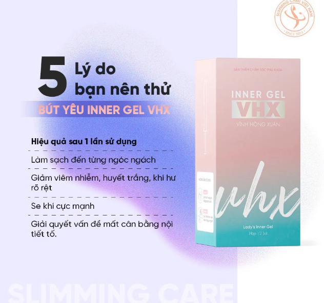 Sản phẩm chăm sóc phụ khoa Bút yêu Inner gel VHX Vĩnh Hồng Xuân - Hộp 12 bút