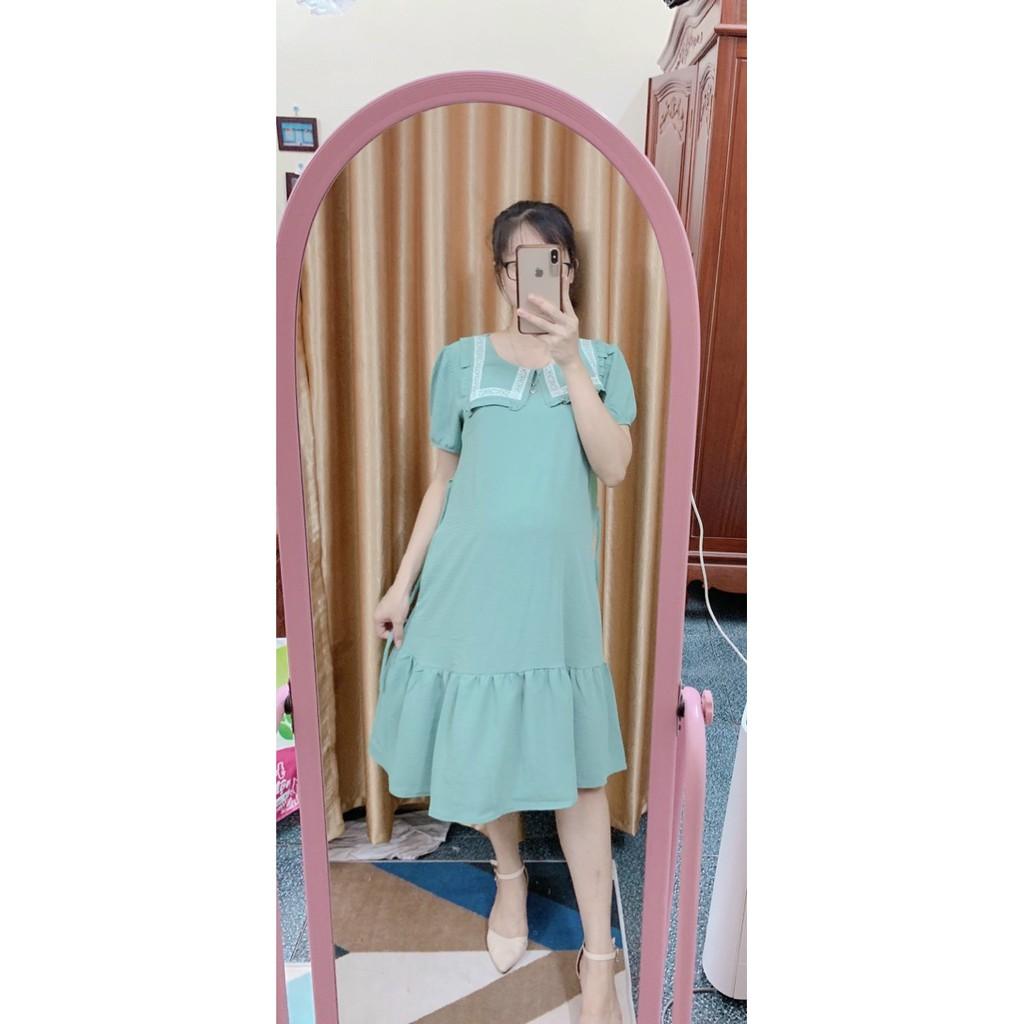 Váy bầu thiết kế công sở đẹp xinh yêu-đầm bầu đẹp-free size 43-70kg