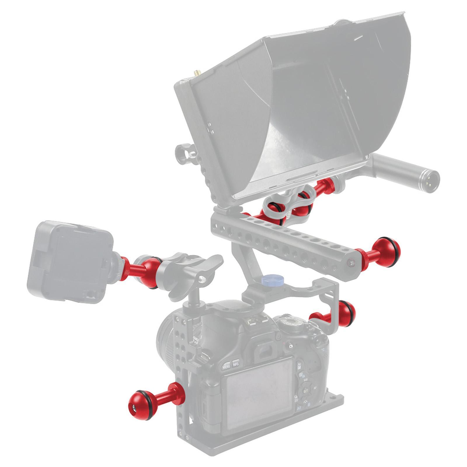 Camera Screw Mount Adapter Ball Head 1 4 inch Adapter Red