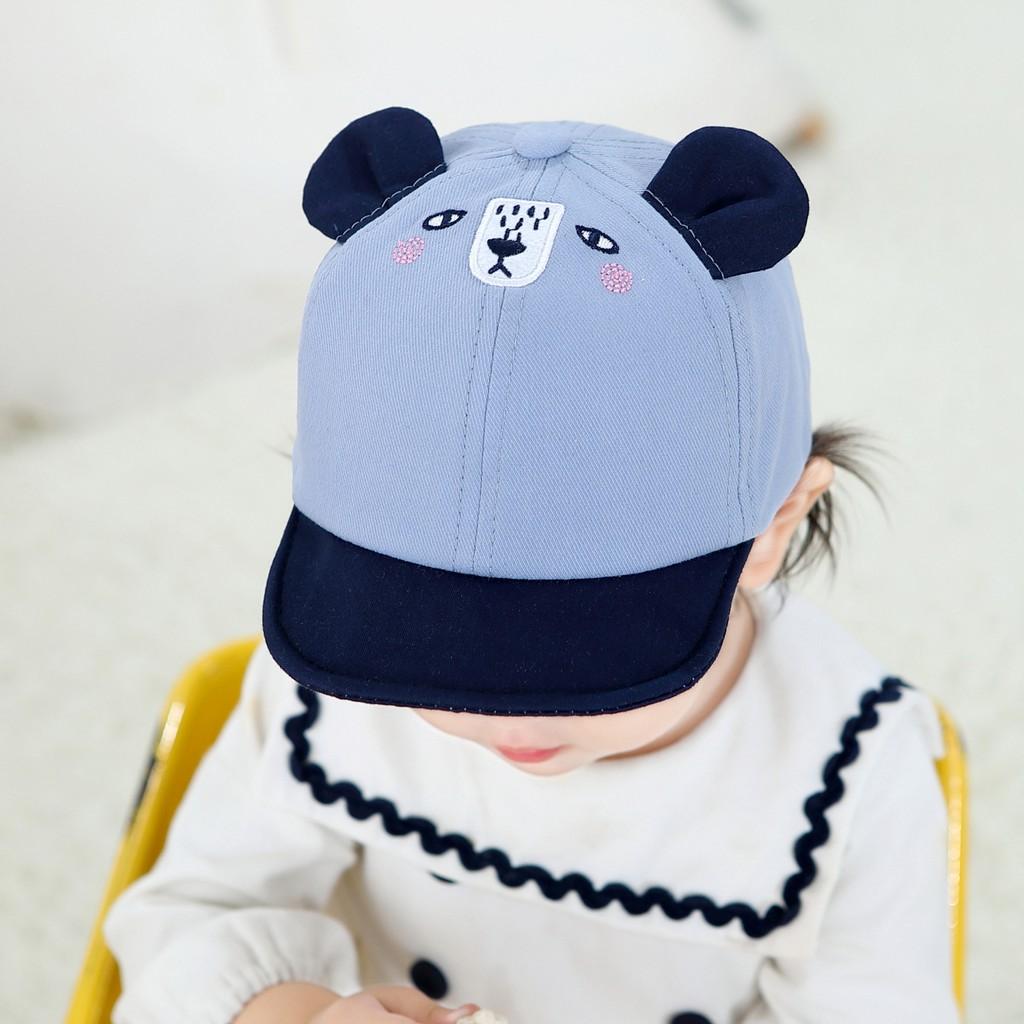 Nón mềm cho bé trai và bé gái phối tai gấu dễ thương