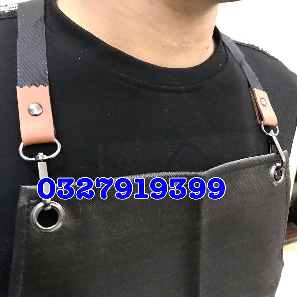 Tạp dề bò BARBER mặc cắt tóc