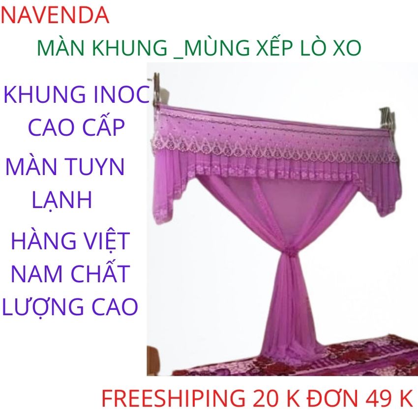 TRỌN BỘ KHUNG MÀN XẾP GỌN LOẠI 1 MAN TUYN LANH KHUNG INOC