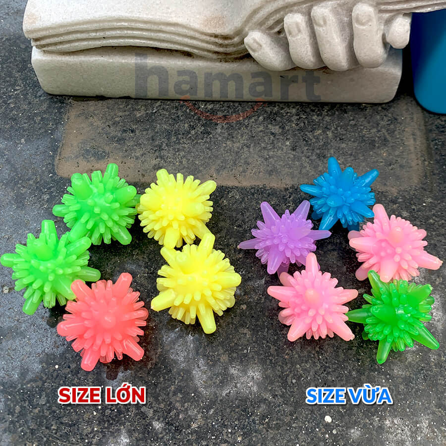 COMBO 5 Bóng Giặt Quần Áo Cầu Gai Chống Nhăn Siêu Sạch Cao Su Cỡ Lớn Bóng Giặt Đồ Sinh Học