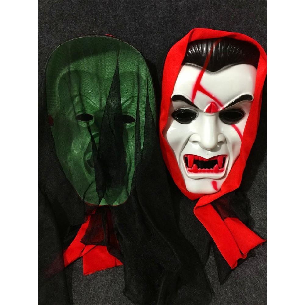 Mặt nạ xương ma dracula macarong với vải trùm đầu cho ngày hóa trang halloween