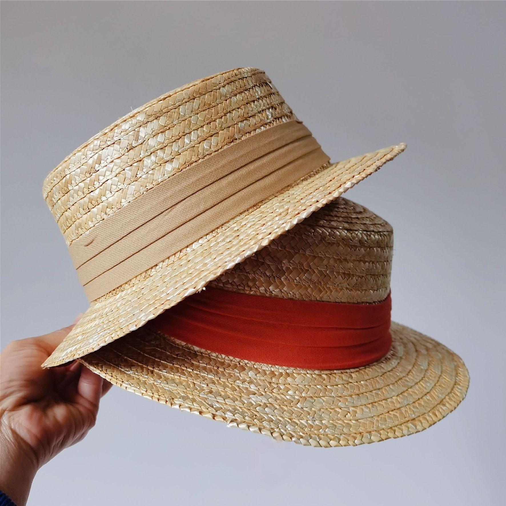 Trẻ Em Mũ Lưỡi Trai Trẻ Em Lúa Mì Boater Đầu Dẹt Mùa Hè Mùa Xuân Bé Trai Và Bé Gái Du Lịch Ngoài Trời Thời Trang Sunhat