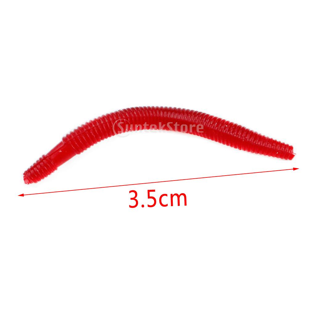 100pcs/pack Earthworm Fishing Bait Red Worm Fishing Lures