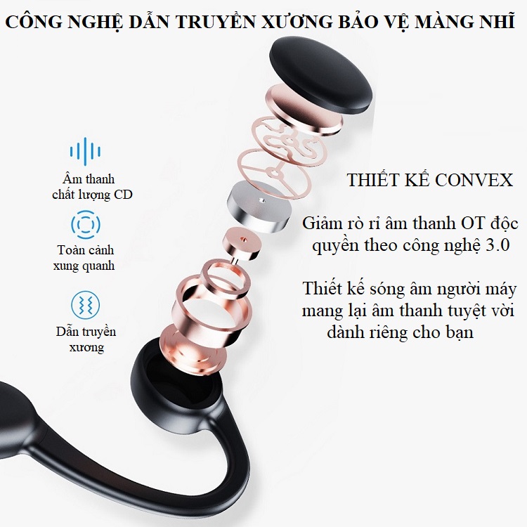 Tai Nghe Dẫn Xương Bơi Lội X18Pro - Bluetooth 5.0 Kết Nối Nhanh, Ổn Định - Bộ Nhớ Trong 8Gb Có Thể Nghe Nhạc Không cần Kết Nối Bluetooth