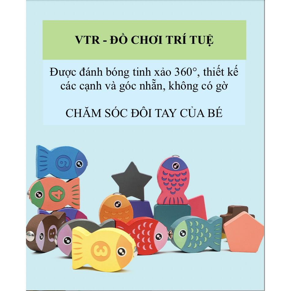 BỘ ĐỒ CHƠI CÂU CÁ GỖ 4 IN 1 CHO BÉ YÊU