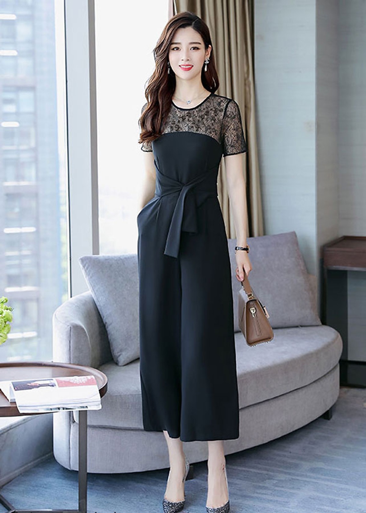 JUMSUIT THỜI TRANG - Đen - XL