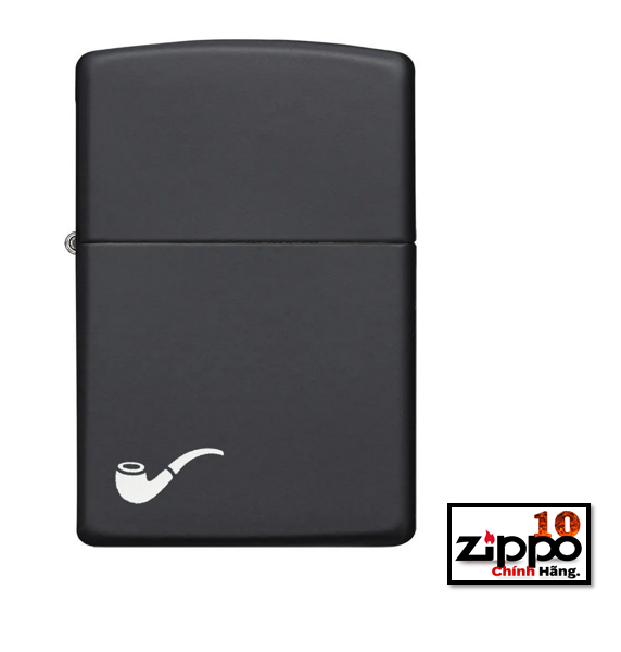 Bật Lửa Hut Tau 218PL Zippo Black Matte Pipe - Chính hãng 100%