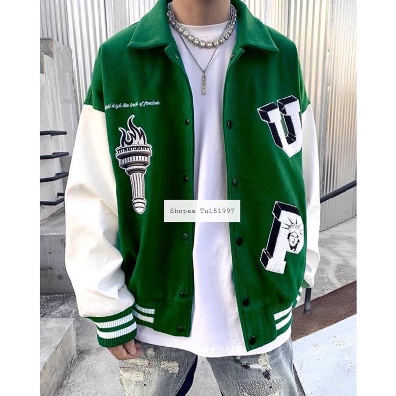 ÁO VARSITY JACKET BOMBER UNDERTRAP - Áo Nỉ Bomber Cotton Siêu Rẻ Phù Hợp Nam Nữ có ảnh thật