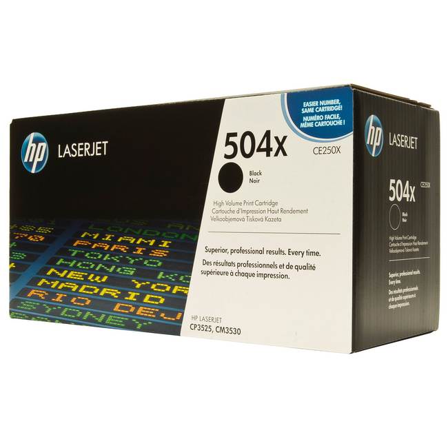 Mực in HP 504X High Yield Black Original LaserJet Toner Cartridge (CE250X) - Hàng Chính Hãng