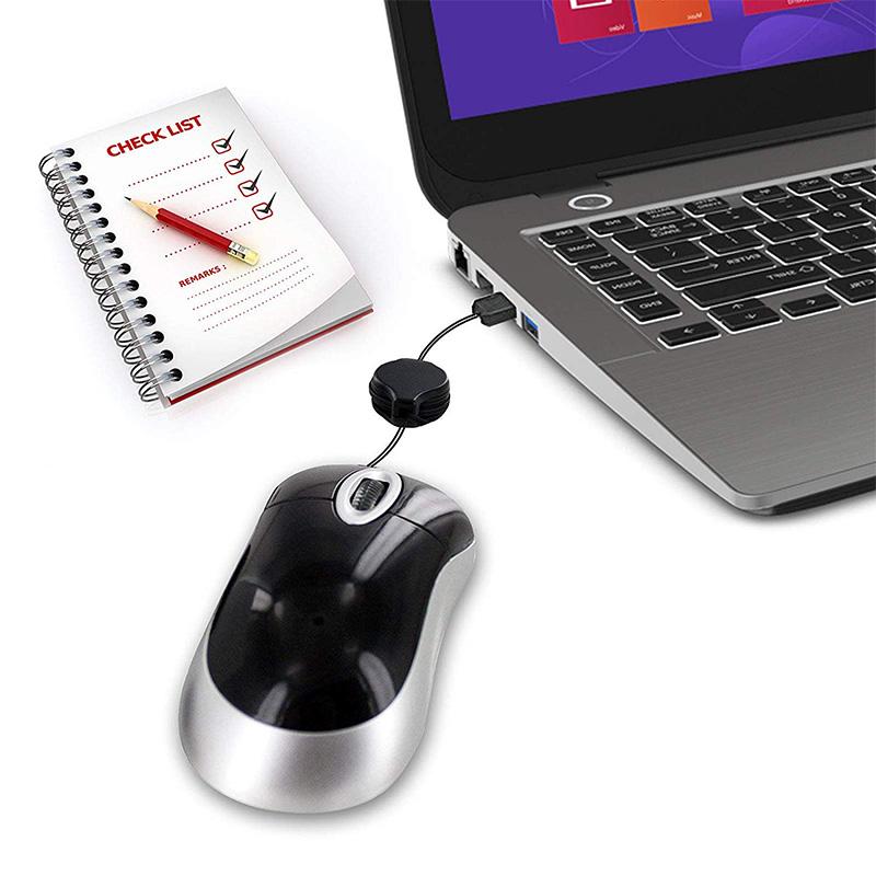 Mini Có Thể Thu Vào Cáp USB Có Dây Quang-Tuyệt Vời cho Trẻ Em & Du Lịch Dành cho Apple Mac HP Dell Laptop Lenovo Thinkpad sony Asus Acer