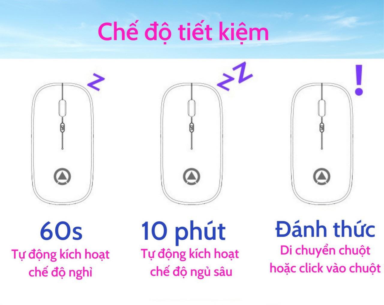 Chuột Không Dây A2 Pro Sạc Điện  - Tặng Kèm Lót Chuột Cao Cấp