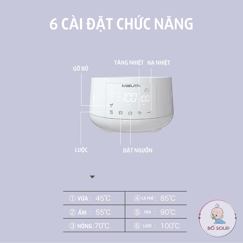 Máy đun nước pha sữa giữ nhiệt đa năng -K1496