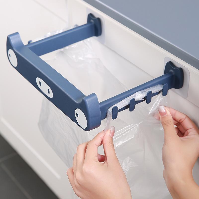 Giá Đỡ Túi Rác Gắn Tường Không Cần Đục Hình Heo Hoạt Hình Dành Cho Nhà Bếp