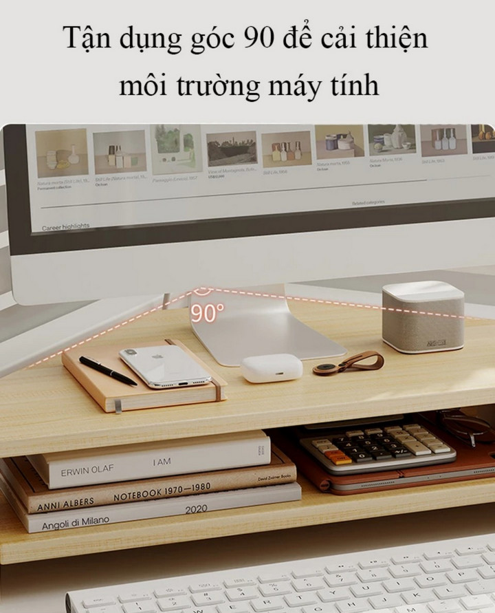 Kệ Màn Hình Đặt Góc Spacious Conner Desk Giúp Ngồi Đúng Tư Thế - Home Decor Furniture