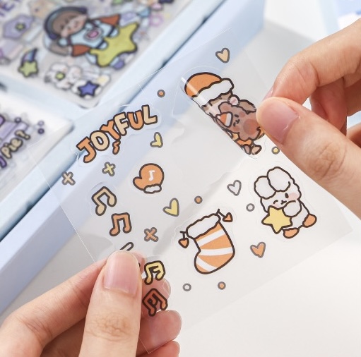 (Tách lẻ) Sticker PVC cute 1200 tấm hình dán dễ thương Lovely Book