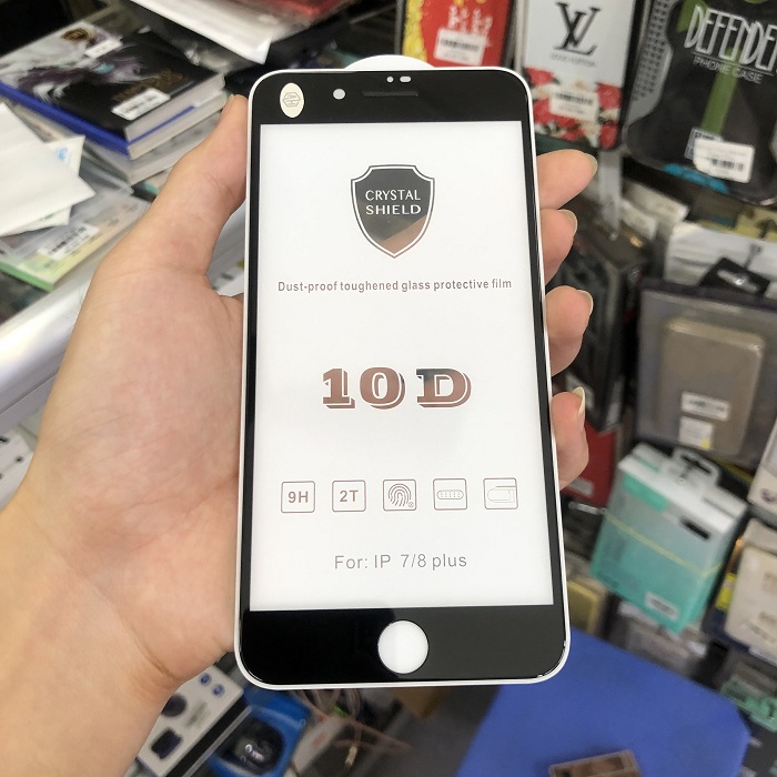 Tấm dán kính cường lực full màn hình 10D dành cho iPhone 8 Plus