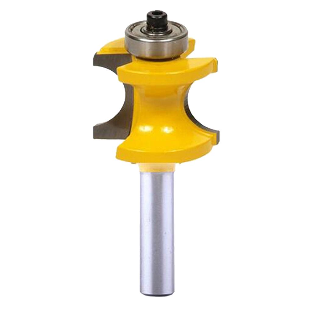 2x Half Round Bullnose Router Bit 5/8 1/2-inch Milling Cutter Tool,8mm Shank
