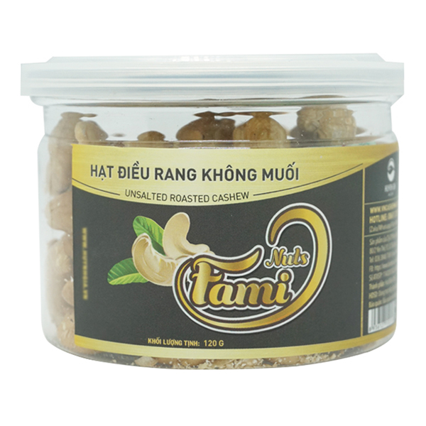 Hạt Điều Rang Không Muối Hũ Nắp Nhôm FAMINUTS