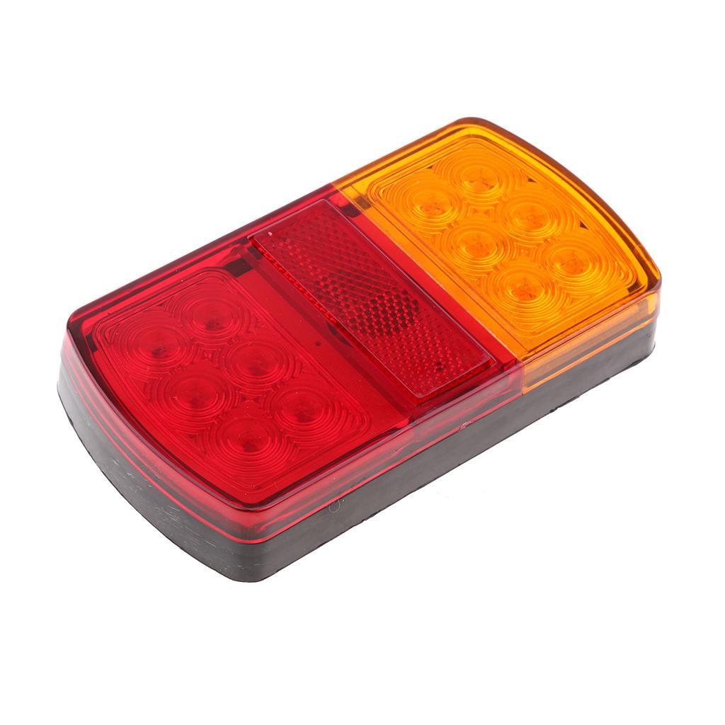 2pcs 12V 12 Led Tail Reverse Back Up Light Stop Indicator Trailer Truck