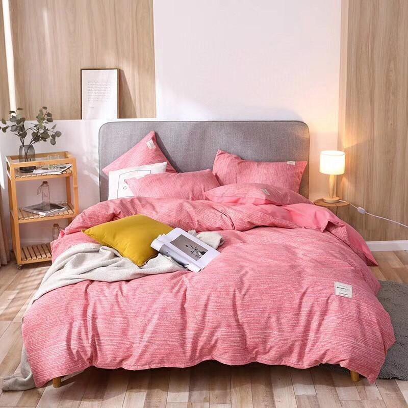 Bộ chăn ga cotton Tici Xước M2T bedding chăn ga Hàn Quốc đủ màu đủ size miễn phí bo chun