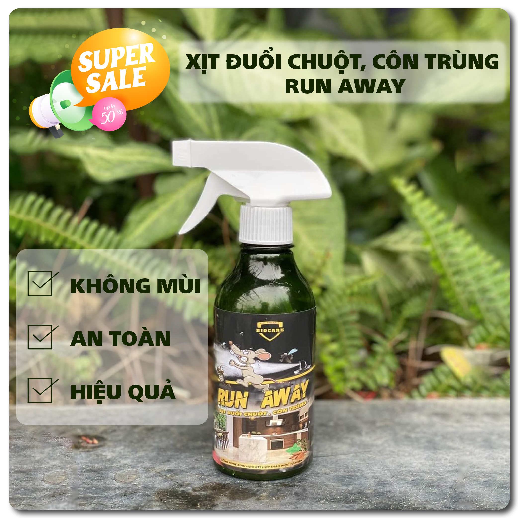 Xịt đuổi chuột thảo mộc 300ml