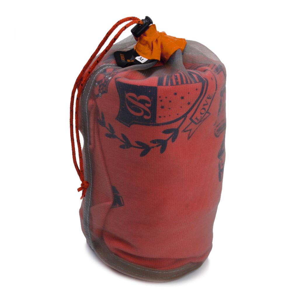 3x Mesh Drawstring Bag Nylon Mesh Bag Storage Bag for Camping Outdoor Sports