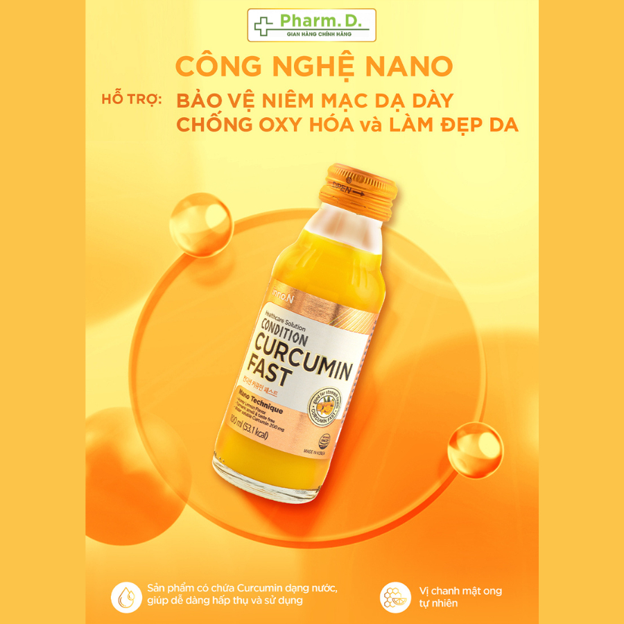 Nước Tinh Nghệ CONDITION inno.N Hỗ Trợ Bảo Vệ Và Giảm Viêm Loét Dạ Dày, Tá Tràng (Chai 100ml)