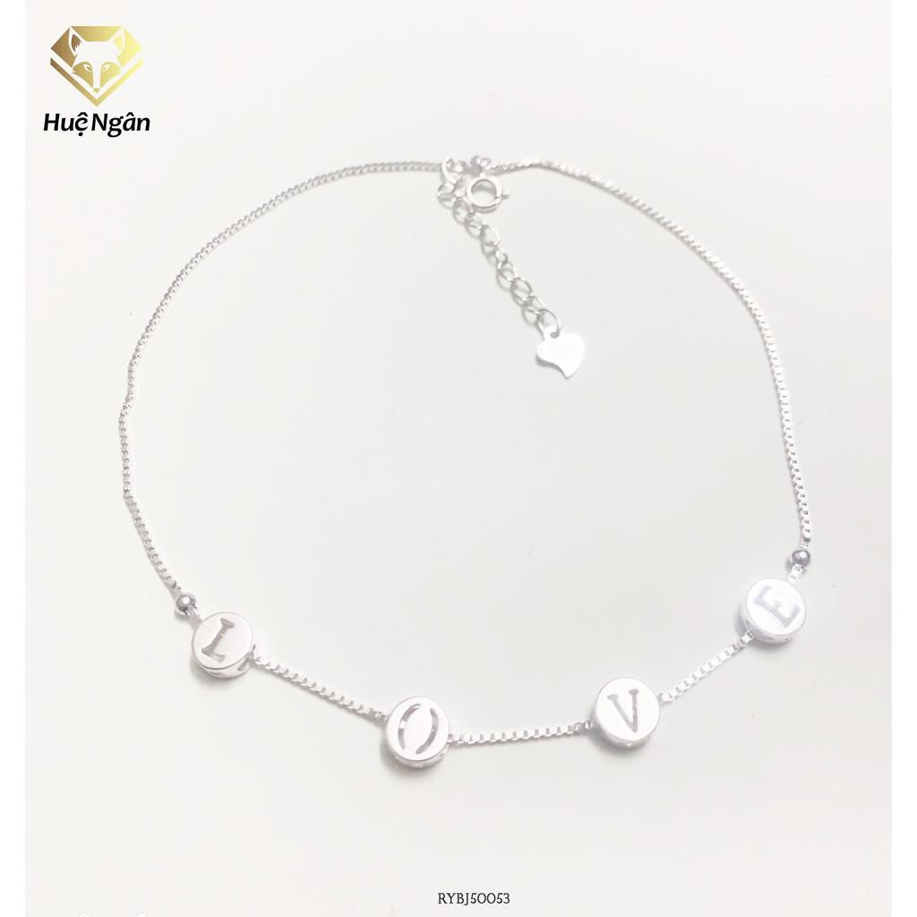Lắc chân bạc Ý 925 Huệ Ngân - LOVE RYBJ50053
