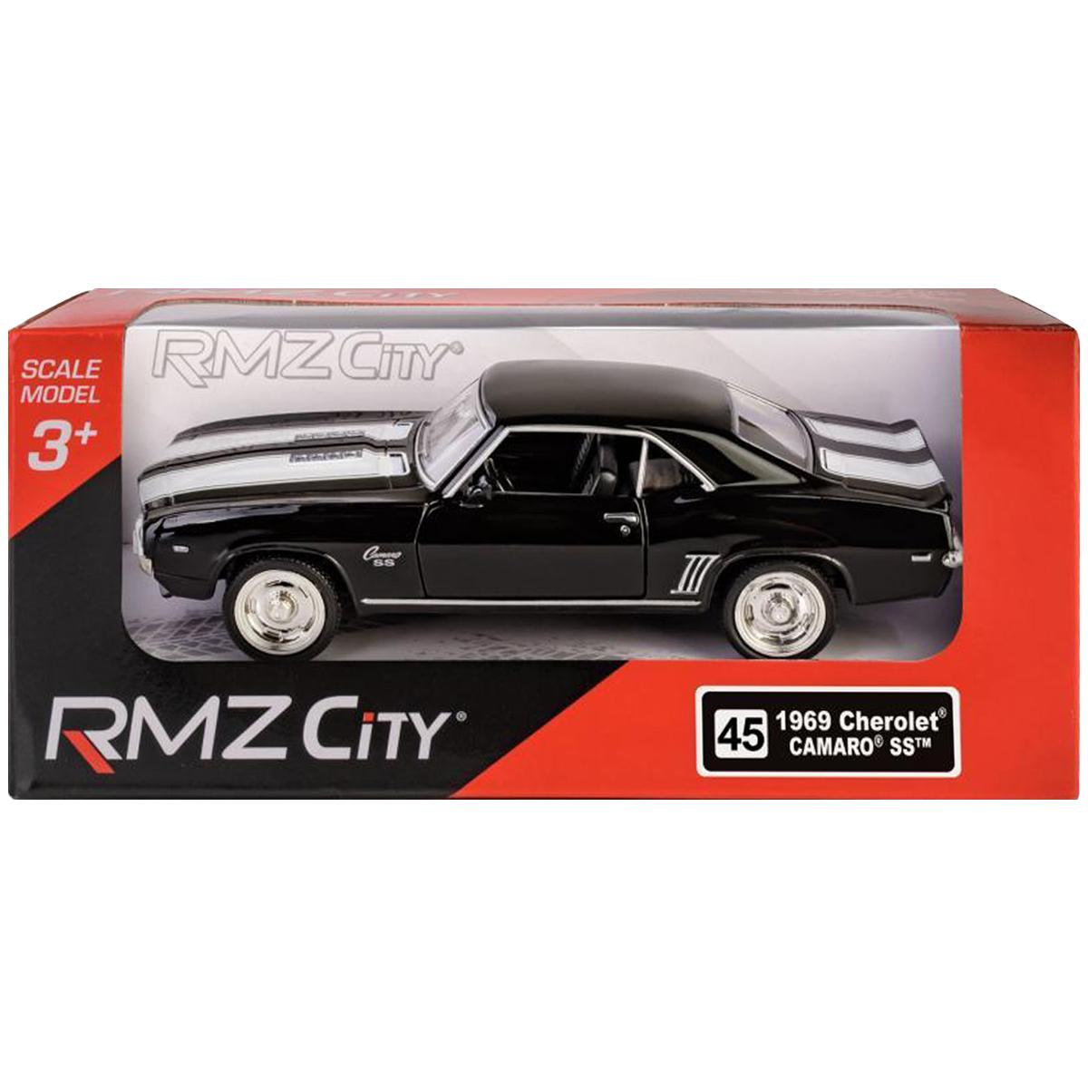 Đồ Chơi Mô Hình Siêu Xe Đua - Chevrolet Camaro SS 1969 Chạy Trớn - RMZ City 554026 - Màu Đen