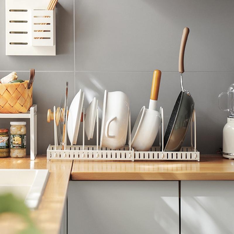 Giá Đỡ Nắp Nồi Bằng Sắt Mở Rộng Tiện Dụng Cho Nhà Bếp