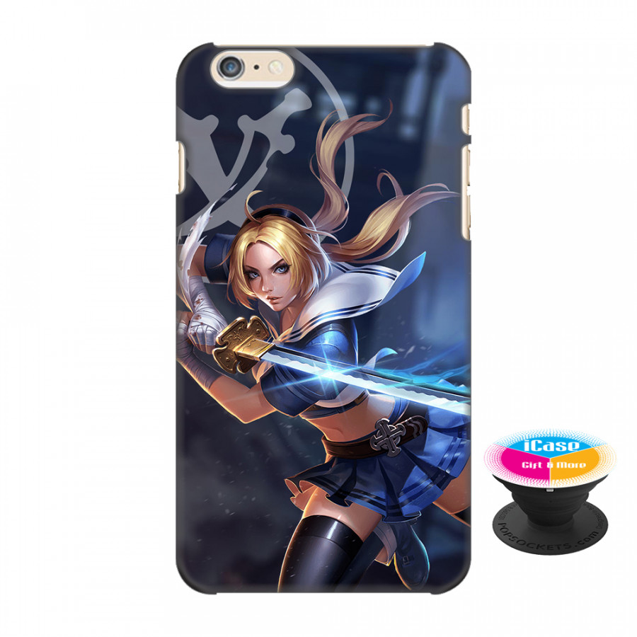Ốp lưng nhựa dẻo dành cho iPhone 6S Plus in hình Butterfly Thủy Thủ - Tặng Popsocket in logo iCase - Hàng Chính Hãng