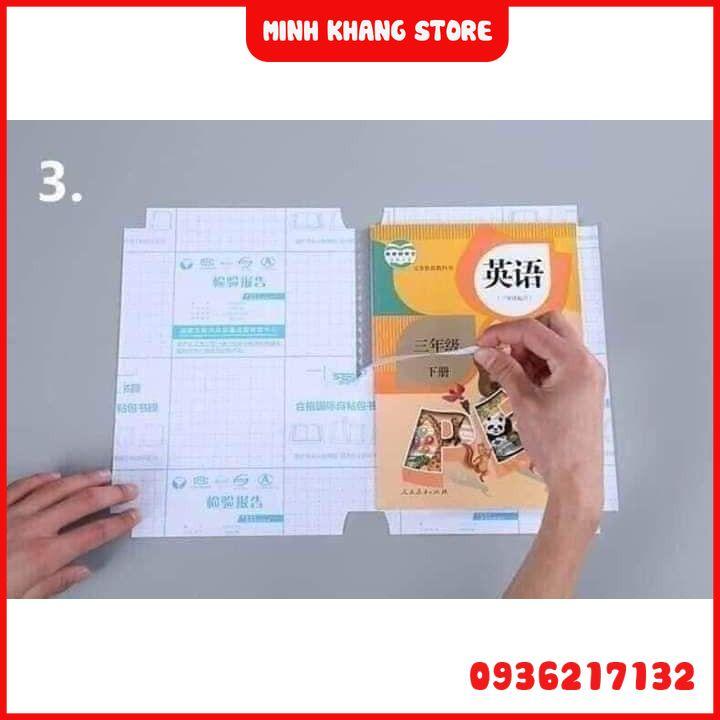 Giấy bao tập ,Decal bọc sách vở cho bé , Chống nước , Chống rách , Sét 10 tờ vân kim cương trong suốt
