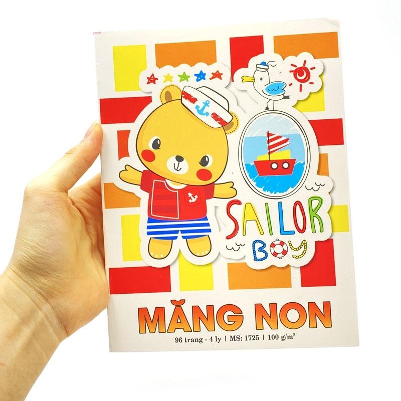Vở Măng Non 4 Ô Ly 96 Trang ĐL 100g/m2 - Hải Tiến 1725 (Mẫu Màu Giao Ngẫu Nhiên)