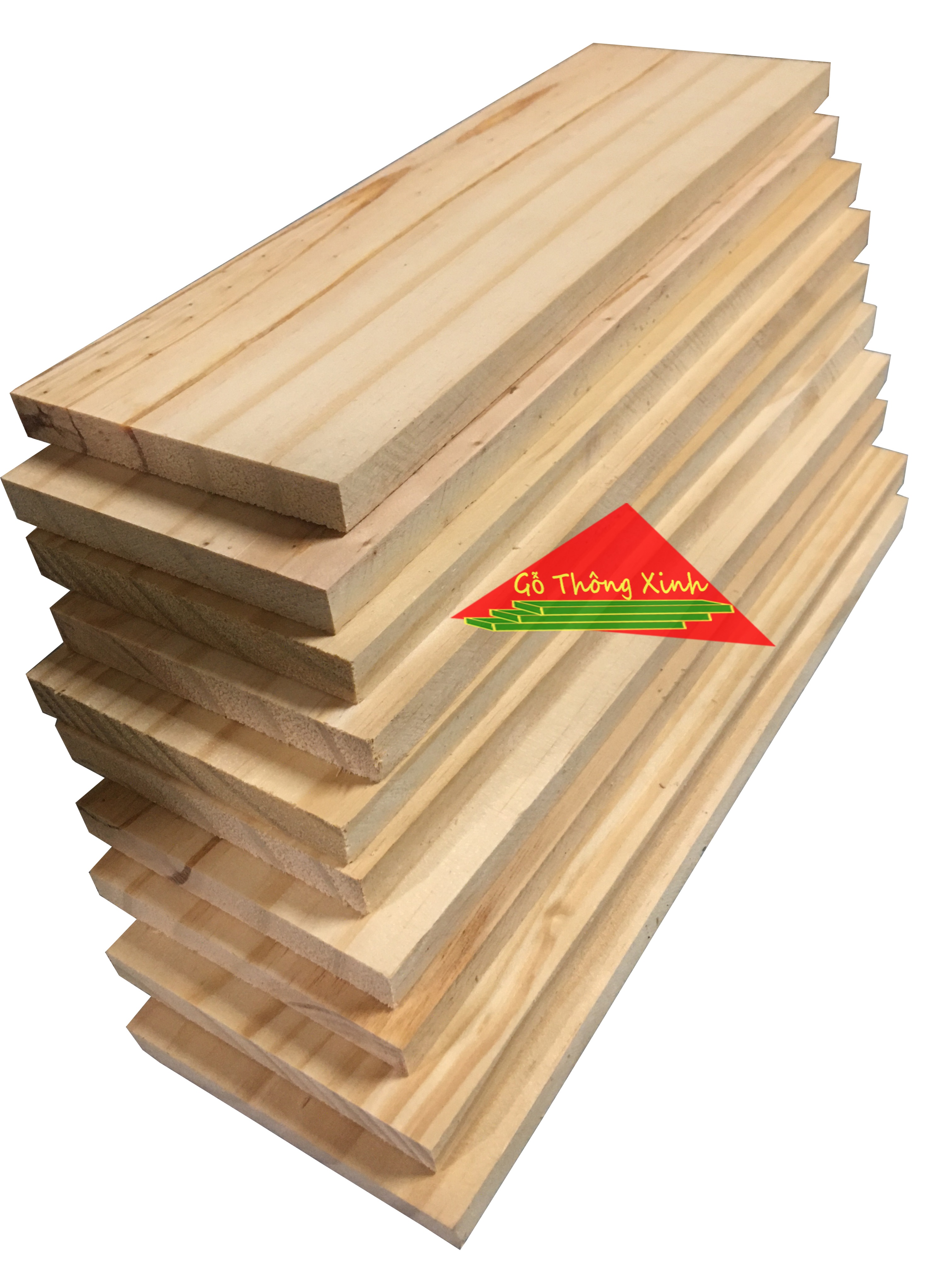Bó 10 tấm gỗ thông mới đẹp dài 30cm, rộng 9cm, dày 1.3cm dùng làm kệ, ốp tường, trang trí
