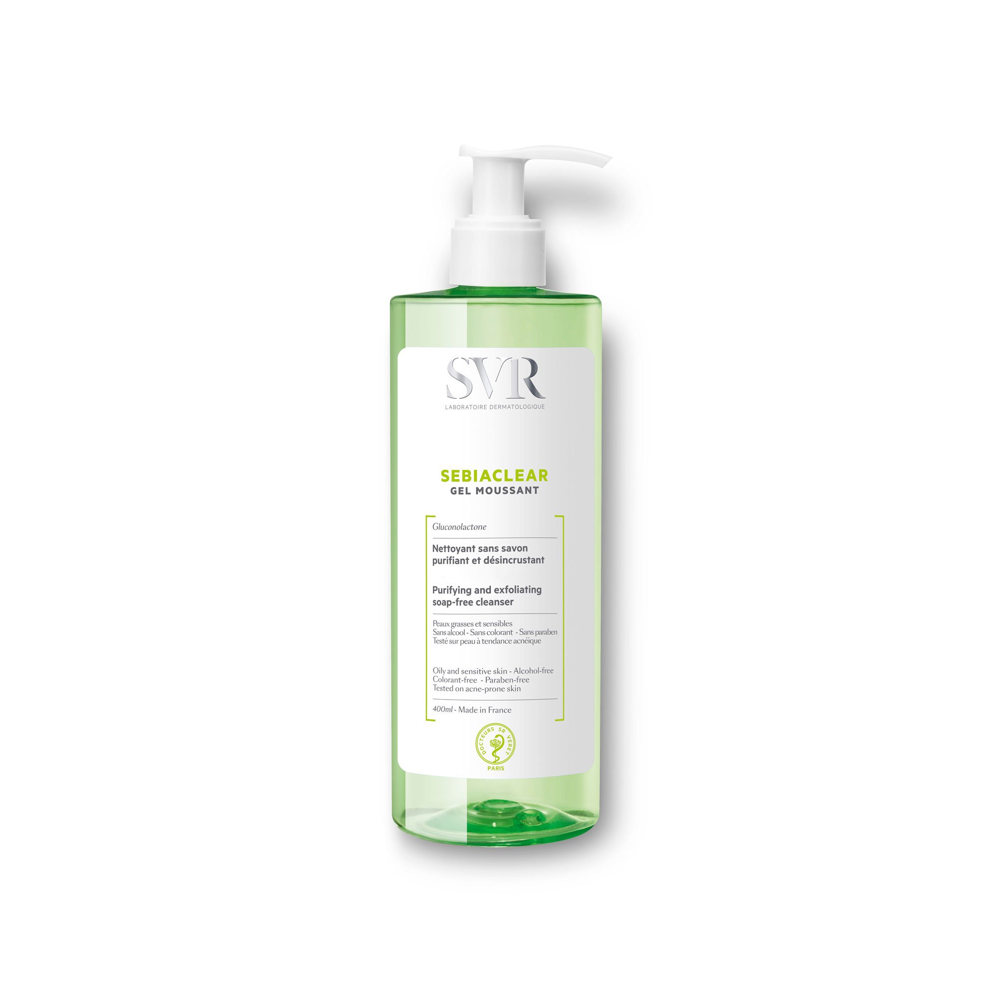Gel rửa mặt không có xà phòng, làm sạch SVR Sebiaclear Gel Moussant 400ml