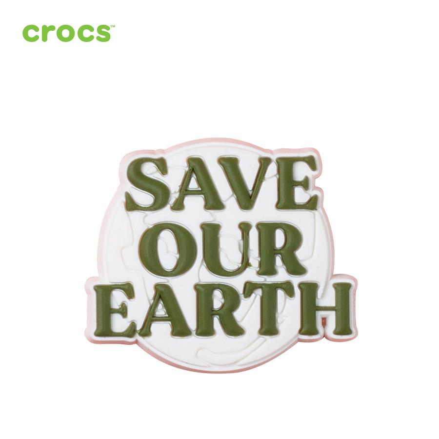 Huy hiệu jibbitz unisex Crocs JB Save Our Earth Sandal Backer
