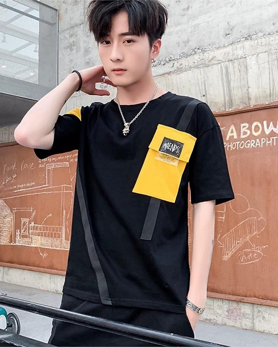 Áo thun Nam tay lỡ có túi trẻ trung chất vải cotton cao cấp dễ phối đồ phù hợp với thời trang hiện này HOT TREND