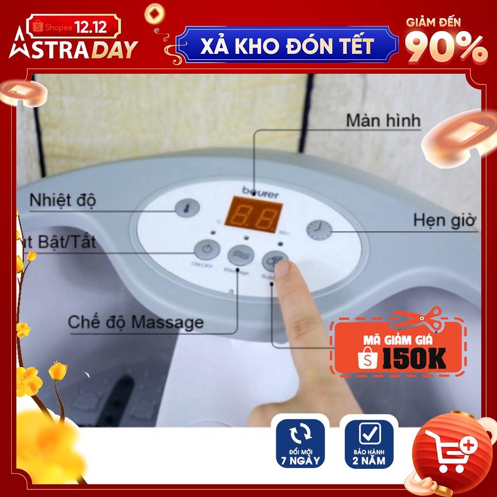 Bồn ngâm chân hồng ngoại Beurer FB50, chậu massage chân tự động làm nóng nước, sủi điều chỉnh nhiệt độ