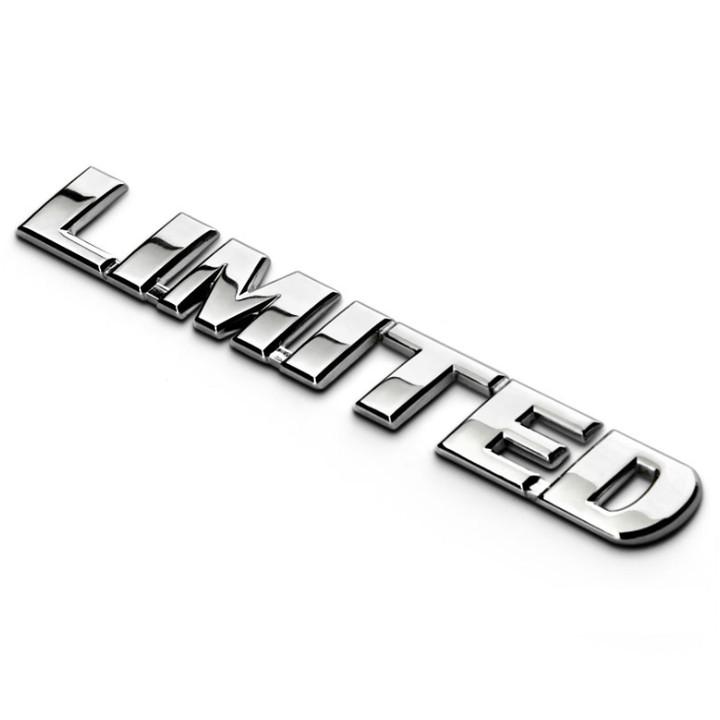 Decal tem chữ Limited inox dán ô tô G40109